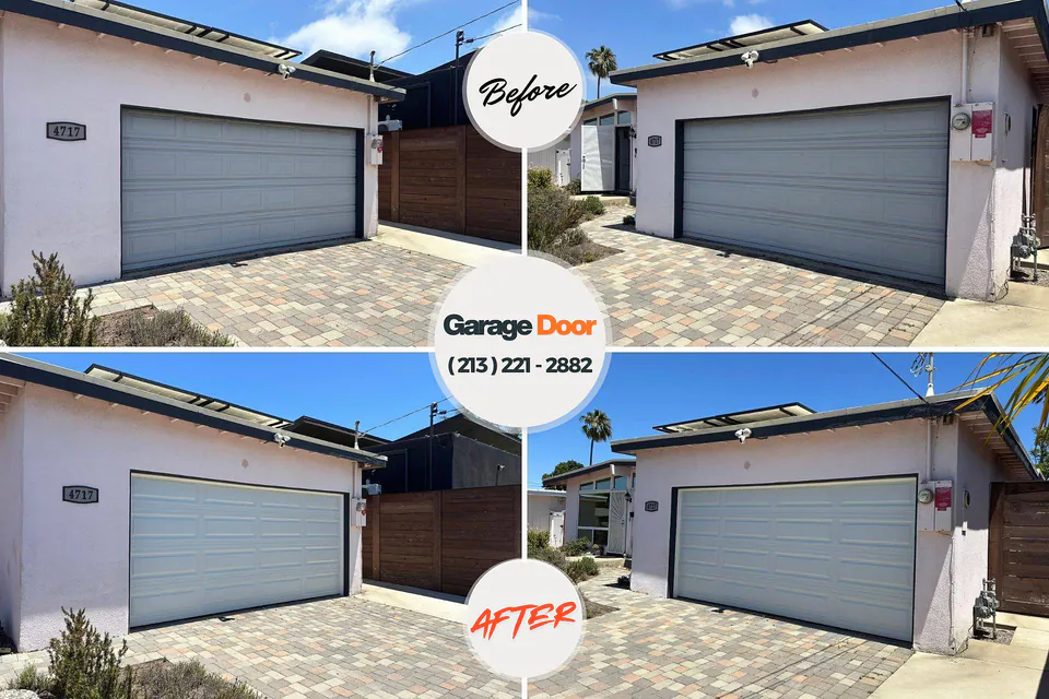 Before and after: garage door repair Princeville, HI